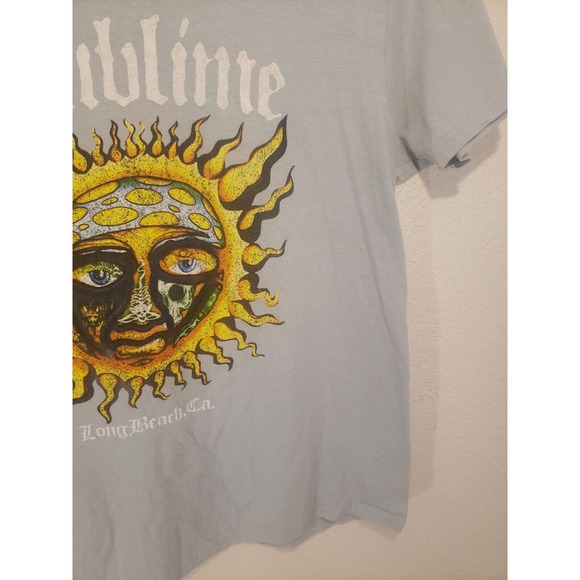 Sublime Top Womens Large Light Blue Crew Neck Short Sleeve 100% Cotton Shirt - Picture 6 of 8